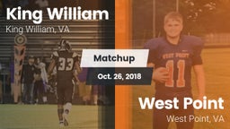 Matchup: King William High vs. West Point  2018