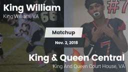 Matchup: King William High vs. King & Queen Central  2018