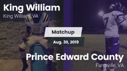 Matchup: King William High vs. Prince Edward County  2019