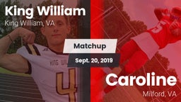 Matchup: King William High vs. Caroline  2019