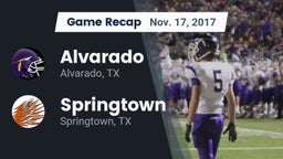 Recap: Alvarado  vs. Springtown  2017