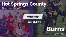 Matchup: Hot Springs County vs. Burns  2016