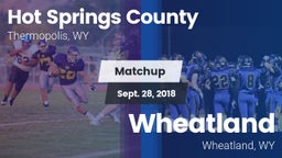 Matchup: Hot Springs County vs. Wheatland  2018