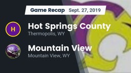 Recap: Hot Springs County  vs. Mountain View  2019