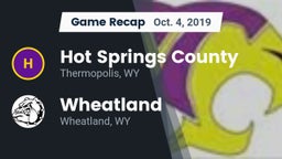 Recap: Hot Springs County  vs. Wheatland  2019