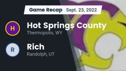 Recap: Hot Springs County  vs. Rich  2022