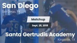 Matchup: San Diego High vs. Santa Gertrudis Academy 2018