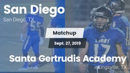 Matchup: San Diego High vs. Santa Gertrudis Academy 2019