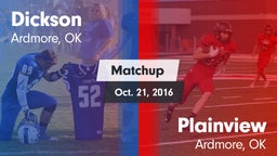 Matchup: Dickson  vs. Plainview  2016
