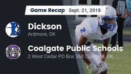 Recap: Dickson  vs. Coalgate Public Schools 2018