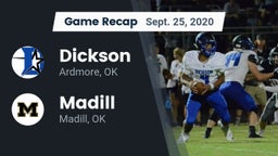 Recap: Dickson  vs. Madill  2020