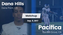 Matchup: Dana Hills High vs. Pacifica  2017