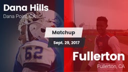 Matchup: Dana Hills High vs. Fullerton  2017