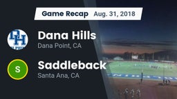 Recap: Dana Hills  vs. Saddleback  2018