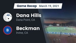 Recap: Dana Hills  vs. Beckman  2021
