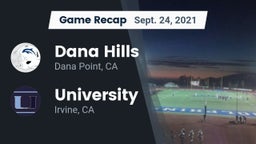 Recap: Dana Hills  vs. University  2021