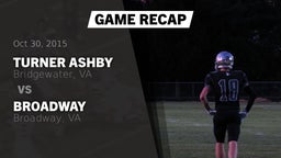 Recap: Turner Ashby  vs. Broadway  2015