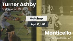 Matchup: Turner Ashby vs. Monticello  2019
