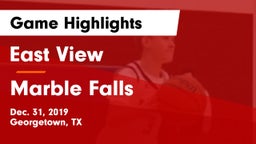 East View  vs Marble Falls  Game Highlights - Dec. 31, 2019