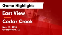 East View  vs Cedar Creek  Game Highlights - Nov. 13, 2020