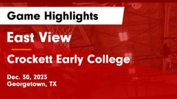 East View  vs Crockett Early College  Game Highlights - Dec. 30, 2023