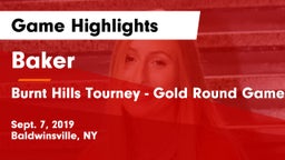 Baker  vs Burnt Hills Tourney - Gold Round Game 1 Vs Gloversville Game Highlights - Sept. 7, 2019