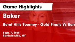 Baker  vs Burnt Hills Tourney - Gold Finals Vs Burnt Hills Game Highlights - Sept. 7, 2019