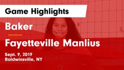 Baker  vs Fayetteville Manlius Game Highlights - Sept. 9, 2019