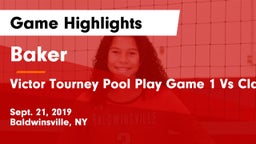 Baker  vs Victor Tourney Pool Play Game 1 Vs Clarence Game Highlights - Sept. 21, 2019