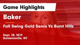 Baker  vs Fall Swing Gold Semis Vs Burnt Hills Game Highlights - Sept. 28, 2019