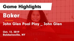 Baker  vs John Glen Pool Play _ John Glen Game Highlights - Oct. 12, 2019