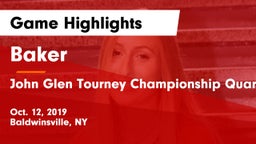 Baker  vs John Glen Tourney Championship Quarterfinal Vs East Hampton Game Highlights - Oct. 12, 2019