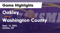Oakley   vs Washington County  Game Highlights - Sept. 16, 2023