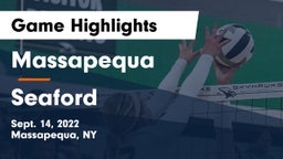 Massapequa  vs Seaford Game Highlights - Sept. 14, 2022