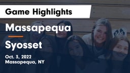 Massapequa  vs Syosset  Game Highlights - Oct. 3, 2022