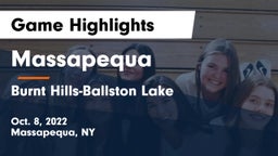 Massapequa  vs Burnt Hills-Ballston Lake  Game Highlights - Oct. 8, 2022