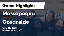 Massapequa  vs Oceanside  Game Highlights - Oct. 13, 2022