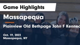 Massapequa  vs Plainview Old Bethpage John F Kennedy  Game Highlights - Oct. 19, 2022