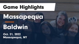 Massapequa  vs Baldwin  Game Highlights - Oct. 21, 2022