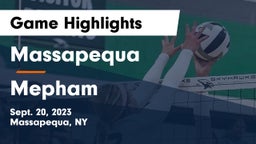 Massapequa  vs Mepham  Game Highlights - Sept. 20, 2023