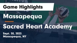 Massapequa  vs Sacred Heart Academy Game Highlights - Sept. 30, 2023