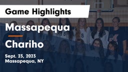 Massapequa  vs Chariho Game Highlights - Sept. 23, 2023