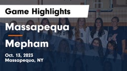 Massapequa  vs Mepham  Game Highlights - Oct. 13, 2023
