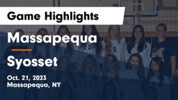 Massapequa  vs Syosset  Game Highlights - Oct. 21, 2023