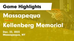 Massapequa  vs Kellenberg Memorial  Game Highlights - Dec. 22, 2023