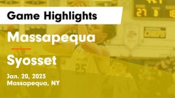 Massapequa  vs Syosset  Game Highlights - Jan. 20, 2023