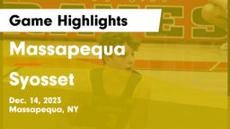 Massapequa  vs Syosset  Game Highlights - Dec. 14, 2023