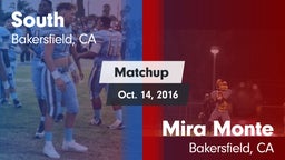 Matchup: South High vs. Mira Monte  2016