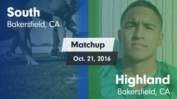 Matchup: South High vs. Highland  2016