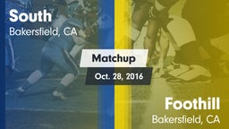 Matchup: South High vs. Foothill  2016